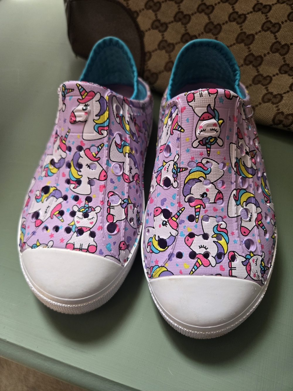 Sketchers Kids Unicorn Print Slip-On Shoes - Pink